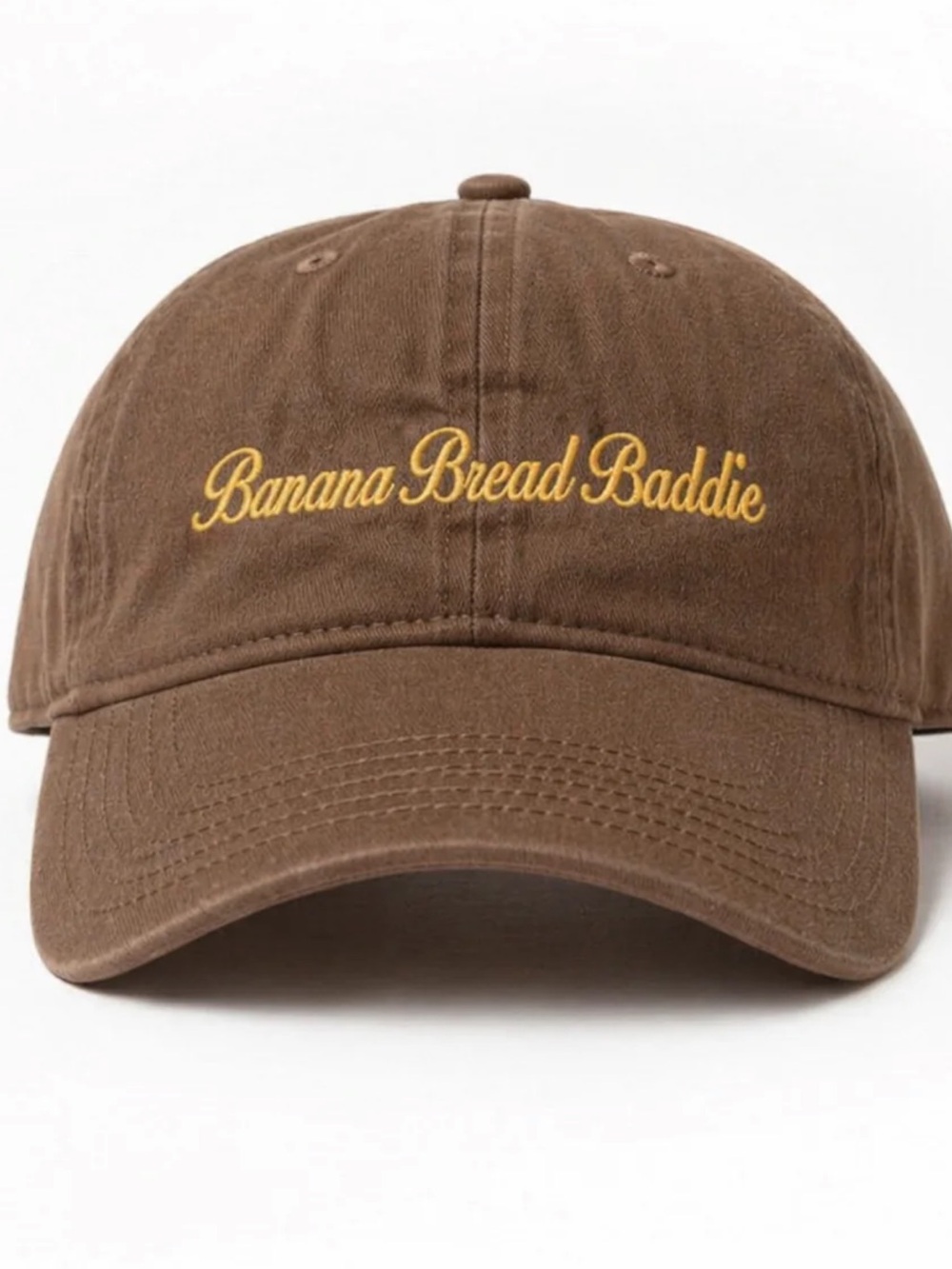 Banana Bread Baddie Embroidered Brown Baseball Cap
